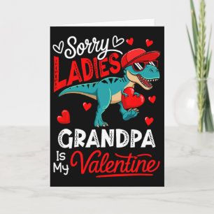 Tarjeta Abuelo es mi San Valentín T-rex Señoras Chiste Div