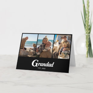 Tarjeta Abuelo Establecido Script Negro 3 Foto