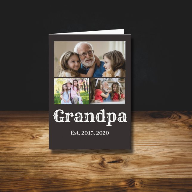 Tarjeta Abuelo estableció negrita script blanco 3 foto (Subido por el creador)