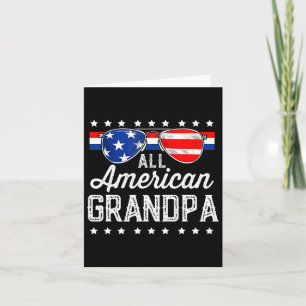 Tarjeta Abuelo Estadounidense 4 De Julio Usa Sungles Mens