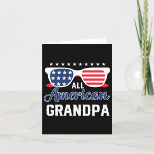 Tarjeta Abuelo Estadounidense 4 De Julio Usa Sungles Mens 