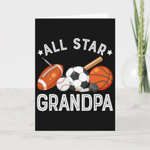Tarjeta Abuelo Estelar Del Niño Cumpleañero Fútbol Sketll