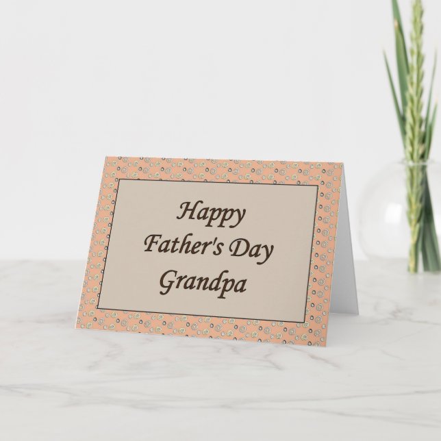 Tarjeta Abuelo feliz del día de padre (Anverso)