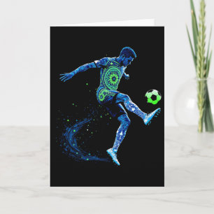 Tarjeta Abuelo Fútbol Jugador de Fútbol Día del Juego Día