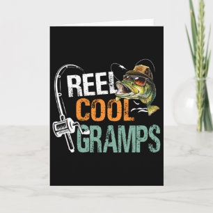 Tarjeta Abuelo genial Reel Abuelo pescador cumpleaños vint