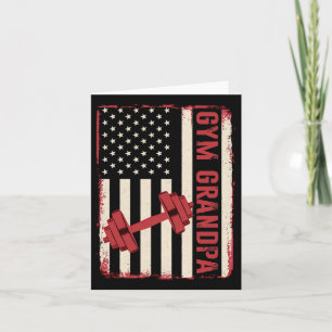 Tarjeta Abuelo Gimnasio Entrenamiento Fitness Pesas