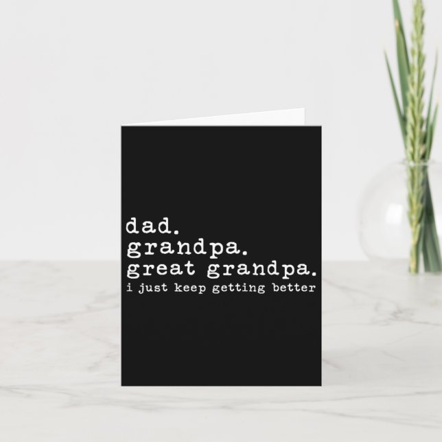 Tarjeta Abuelo Gran Abuelo Funerario Día de los Padres Gra (Anverso)