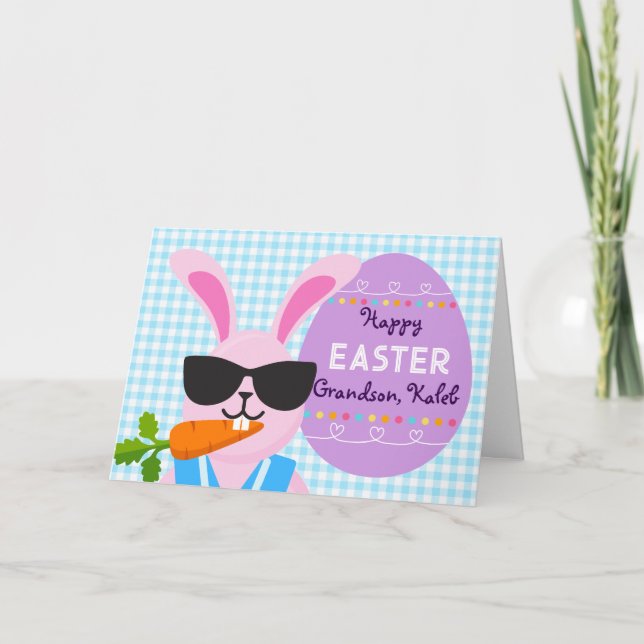 Tarjeta Abuelo Guay Easter Bunny and Carrot (Anverso)