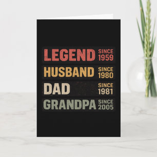 Tarjeta Abuelo Legendario Esposo Papá Abuelo Desde