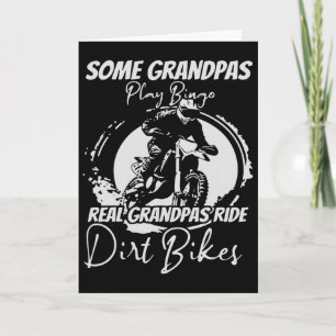 Tarjeta Abuelo motociclista de motocross Enduro corriendo