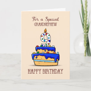 Tarjeta Abuelo noveno cumpleaños, 9 en dulce pastel azul