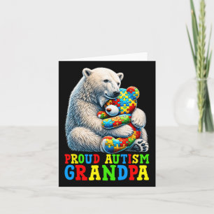 Tarjeta Abuelo orgulloso de autismo lleva autismo