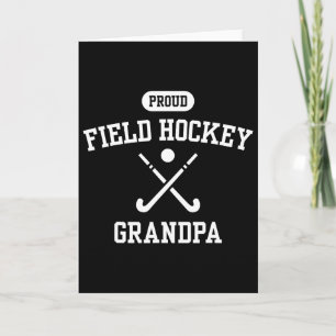 Tarjeta Abuelo orgulloso de hockey sobre hierba jugador ge