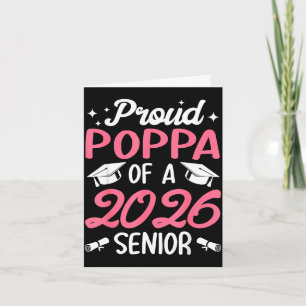 Tarjeta Abuelo orgulloso de Senior 2026 de un graduado sen