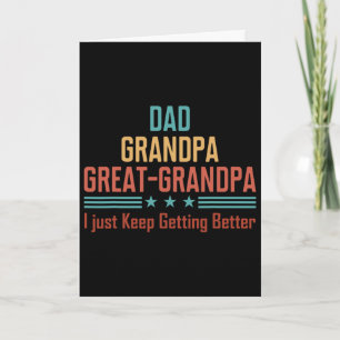 Tarjeta Abuelo Papa Bisabuelo Bandera Americana Día del Pa