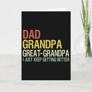 Tarjeta Abuelo Papa Bisabuelo Día del Padre Divertido Abue