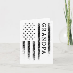 Tarjeta Abuelo Patriótico Americano Bandera De Usa Día Del
