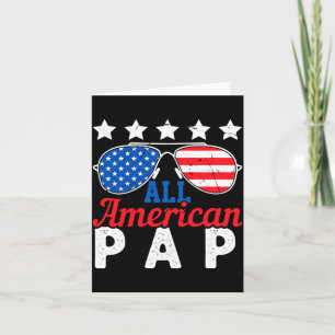 Tarjeta Abuelo Patriótico Retro Del 4 De Julio Papá Americ