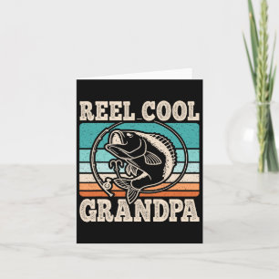 Tarjeta Abuelo Reel Guay Pescador Abuelo Retro Padre
