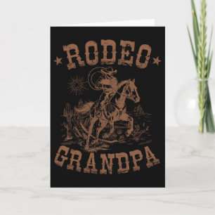 Tarjeta Abuelo Rodeo Vaquero Occidental Familia Pareo Día