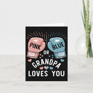 Tarjeta Abuelo Rosa O Azul Te Ama La Revolución Del Boxeo 