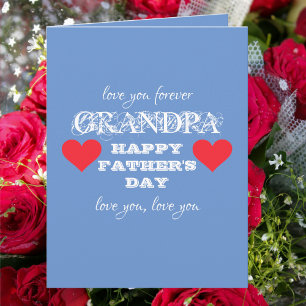 Tarjeta Abuelo te queremos Feliz Día de los Padres Guay BI