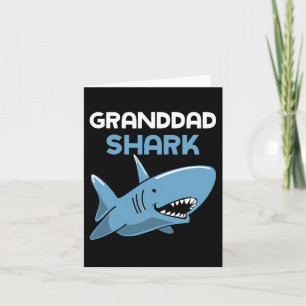 Tarjeta Abuelo Tiburón Divertido Familia Abuelo Genial