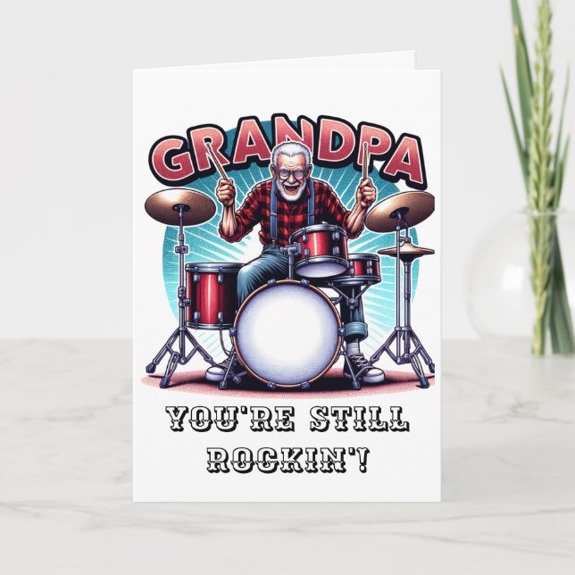 Tarjeta Abuelo, todavía estás en la cuerda". | Humor de cu (Anverso)