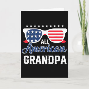 Tarjeta Abuelo totalmente americano gafas de sol para homb