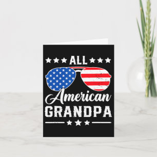 Tarjeta Abuelo totalmente americano Patriótico Usa 4 de ju
