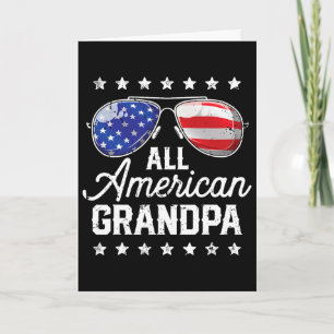 Tarjeta Abuelo totalmente americano S de la familia coinci
