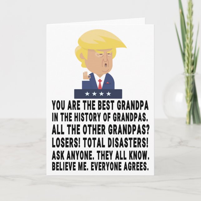 Tarjeta Abuelo Trump Divertido (Anverso)