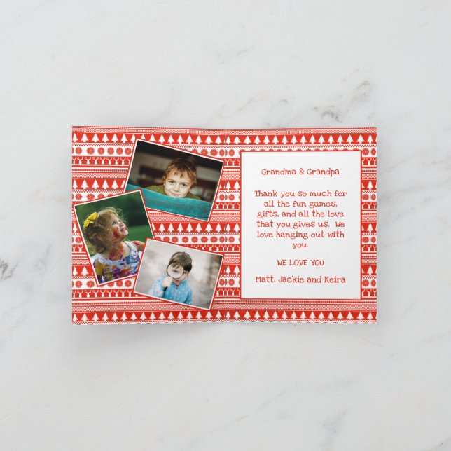 Tarjeta Abuelos Abuela foto Abuela Feliz Navidad (Interior)