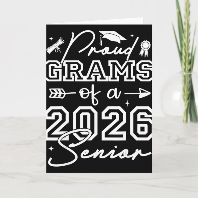 Tarjeta Abuelos Mayores Orgullosos Abuelos De Un Senior De (Anverso)