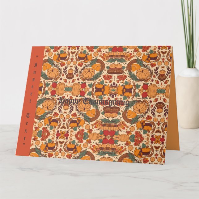 Tarjeta Abundancia de otoño (Anverso)