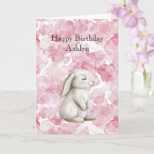 Tarjeta Abundancia floral rosa encantada