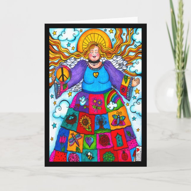 Tarjeta Abundant Blessing Nature Angel Card (Anverso)