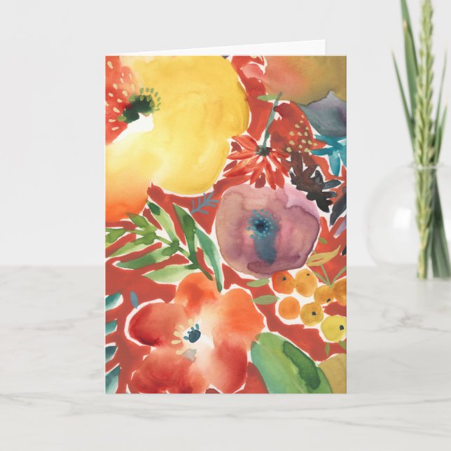 Tarjeta Abundant Florals III (Anverso)