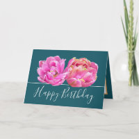 Abundante Bonito de Tulipano Rosa Floral Cumpleaño