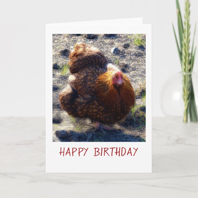 Tarjeta Abundante pollo Cumpleaños (Anverso)