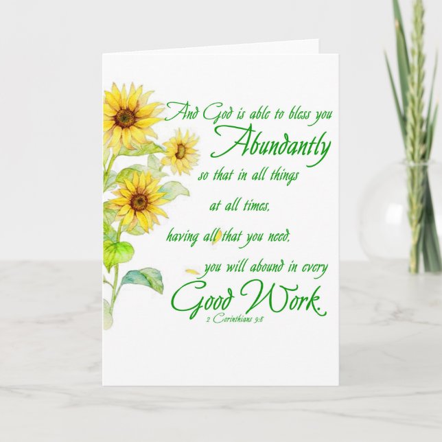 Tarjeta Abundantes bendiciones (Anverso)
