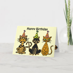 Tarjeta AC- Crazy Cats Birday Card