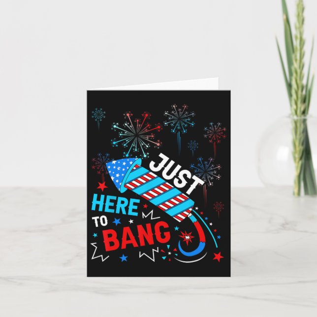 Tarjeta Acá A Bang Funny El Día De La Independencia Del 4  (Anverso)