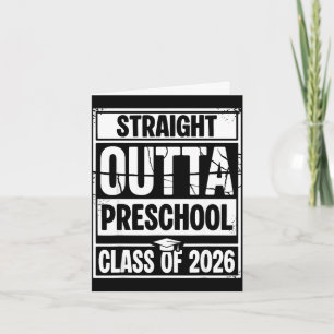 Tarjeta Acaba de salir de la clase de graduación de preesc