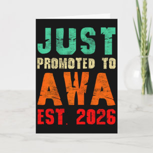Tarjeta Acabado de ascender a awa est 2026 vintage abuela