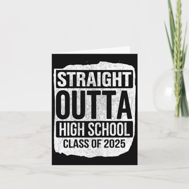 Tarjeta Acabado de salir de la escuela secundaria promoció (Anverso)