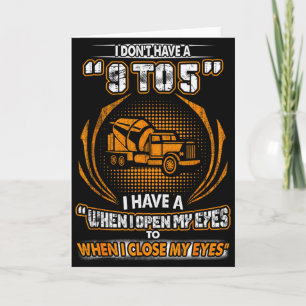 Tarjeta Acabador de hormigón vintage No tengo de 9 a 5