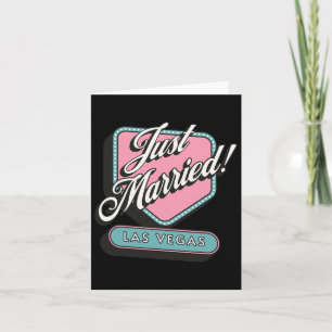 Tarjeta Acabo de casar a la Boda de Las Vegas Bride Groom