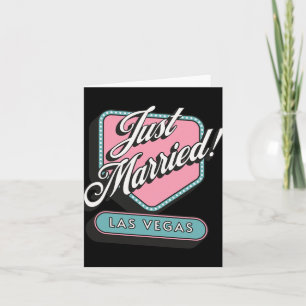 Tarjeta Acabo de casar a la Boda de Las Vegas Bride Groom