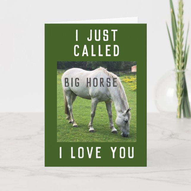 Tarjeta Acabo De Llamar Caballo Grande (Porque Te Amo Tarj (Anverso)